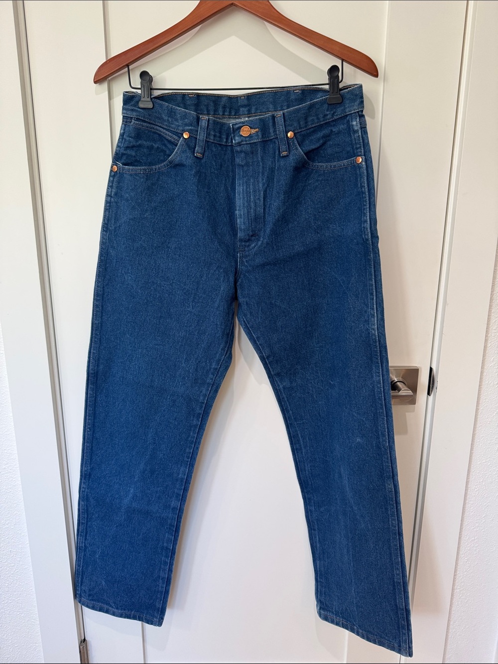 Wrangler Men's Straight-Leg Jeans in Dark Blue